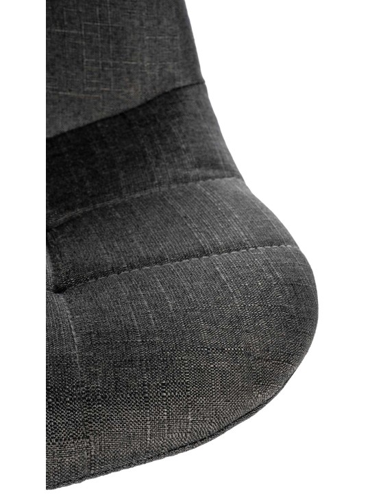 Tabouret de bar Elmore tissu W, gris foncé