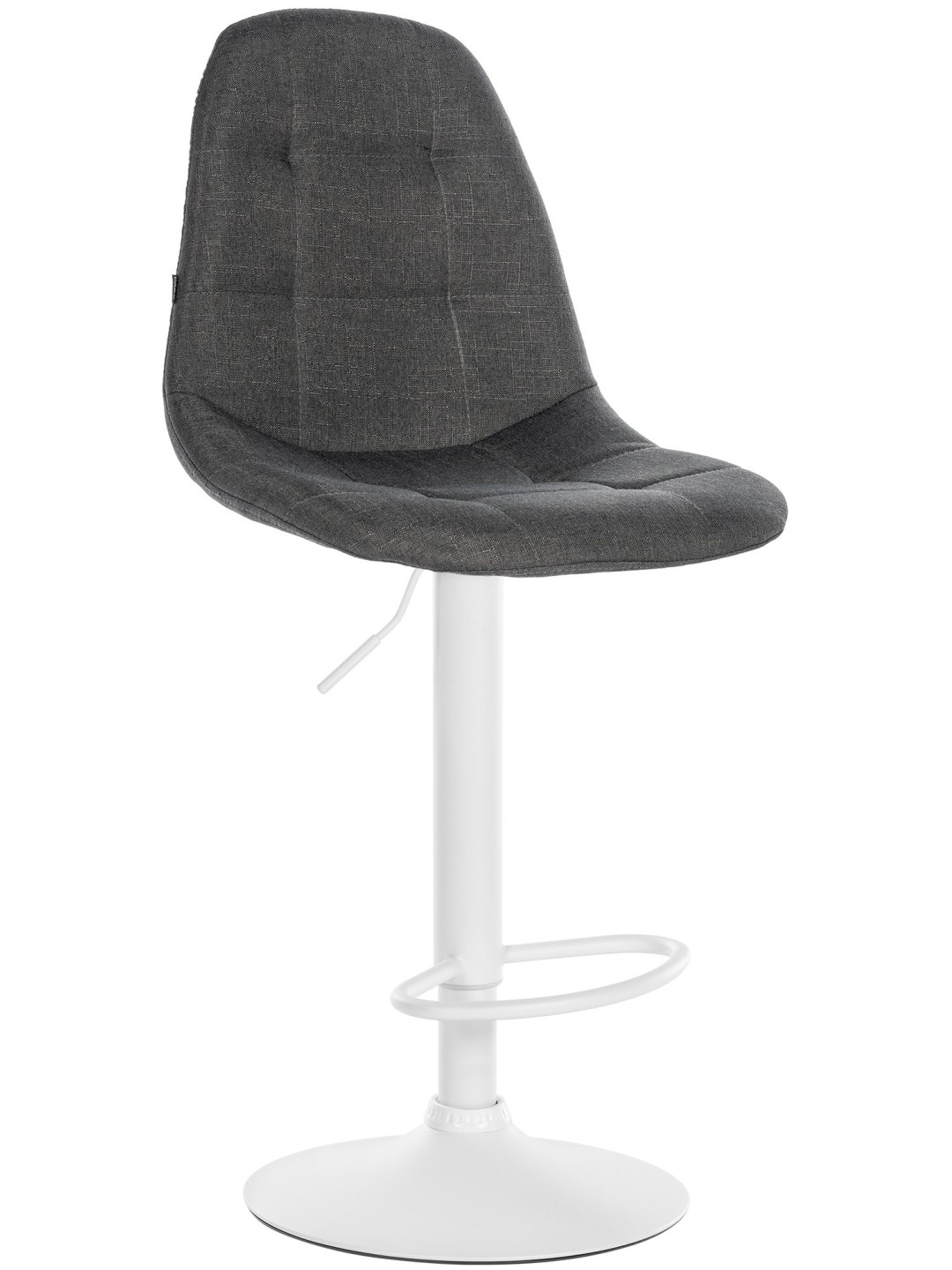 Tabouret de bar Elmore tissu W, gris foncé