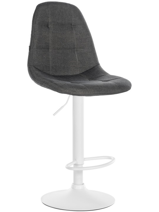 Tabouret de bar Elmore tissu W, gris foncé