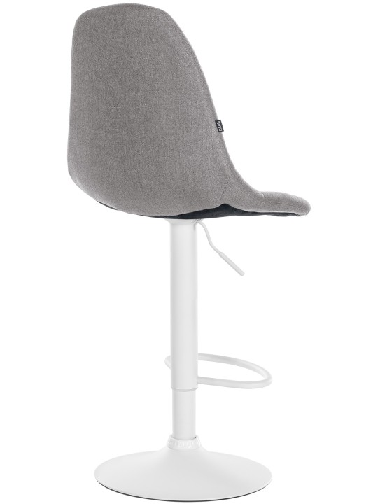 Tabouret de bar Elmore tissu W, gris