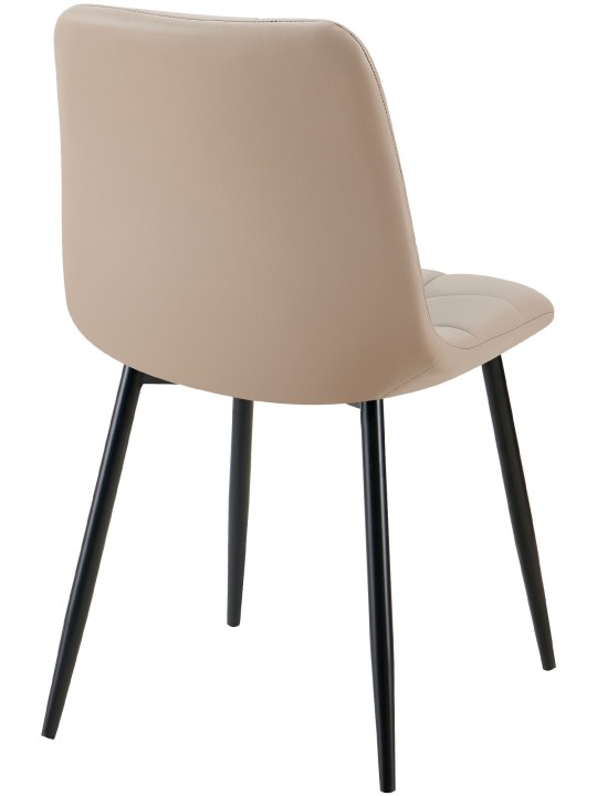 Lot de 4 chaises de salle à manger Antibes similicuir, taupe Lot de 4 chaises de salle à manger Antibes similicuir, taupe