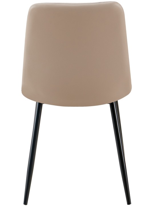 Lot de 4 chaises de salle à manger Antibes similicuir, taupe Lot de 4 chaises de salle à manger Antibes similicuir, taupe