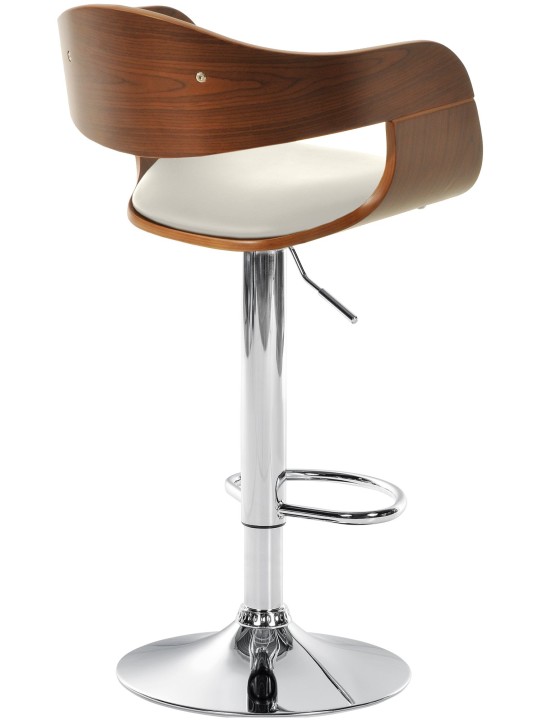 Tabouret de bar Kingston C, noyer/blanc