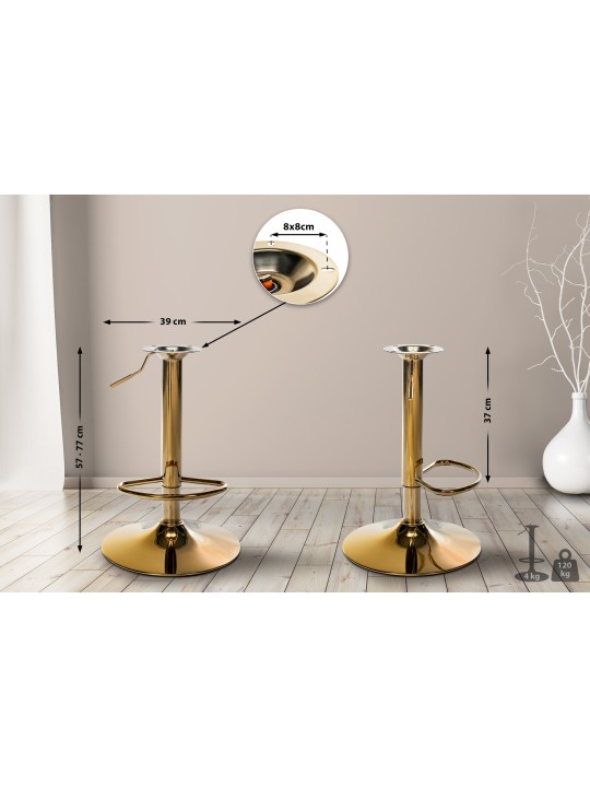 Châssis de remplacement pour tabouret de bar 8 x 8 cm, doré Châssis de remplacement pour tabouret de bar 8 x 8 cm, doré