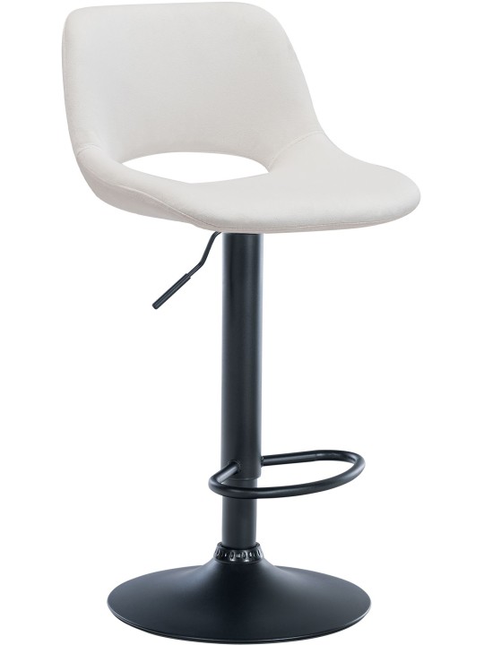 Tabouret de bar Camden velours, crème