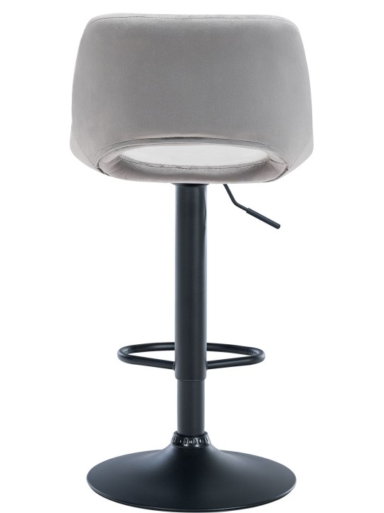Tabouret de bar Camden velours, gris clair