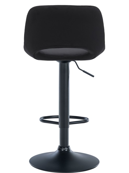 Tabouret de bar Camden velours, noir