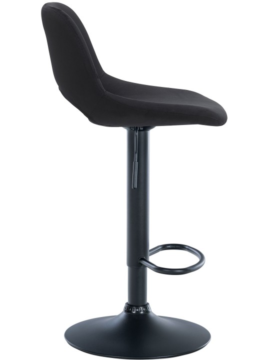 Tabouret de bar Camden velours, noir
