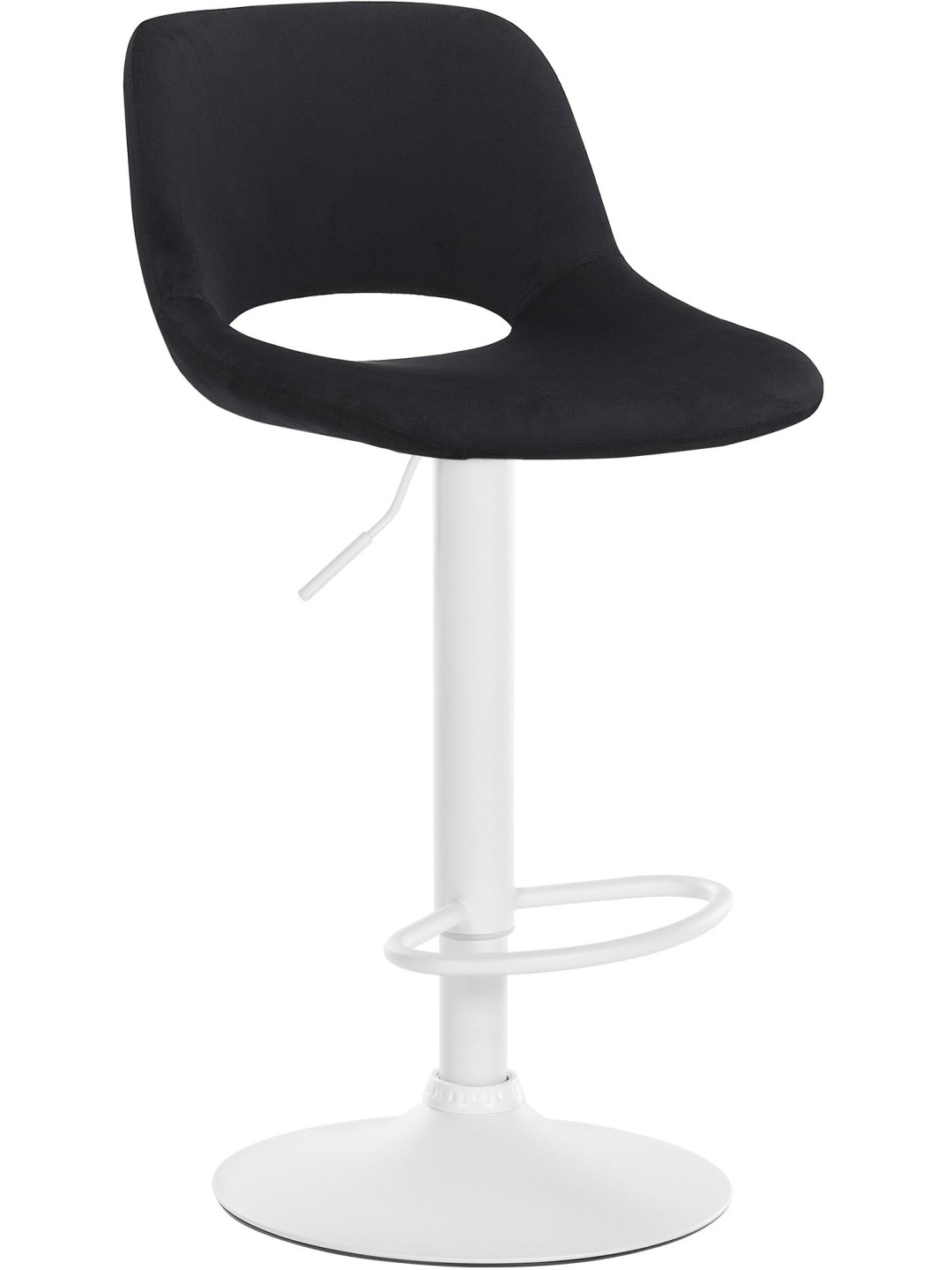 Tabouret de bar Camden velours, noir