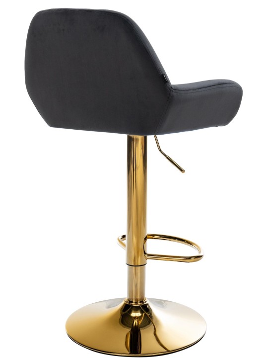 Tabouret de bar Braga Gold Velvet, noir Tabouret de bar Braga Gold Velvet, noir