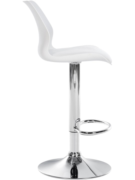 Tabouret de bar Gilbert plastique, blanc