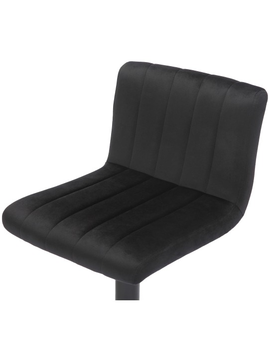 Tabouret de bar Jamie velours, noir Tabouret de bar Jamie velours, noir