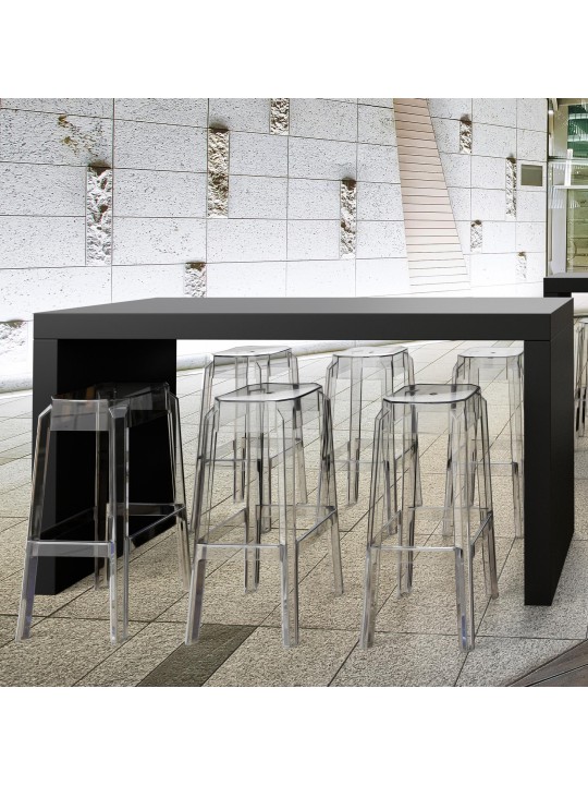 Lot de 2 tabourets de bar Fox, transparent Lot de 2 tabourets de bar Fox, transparent