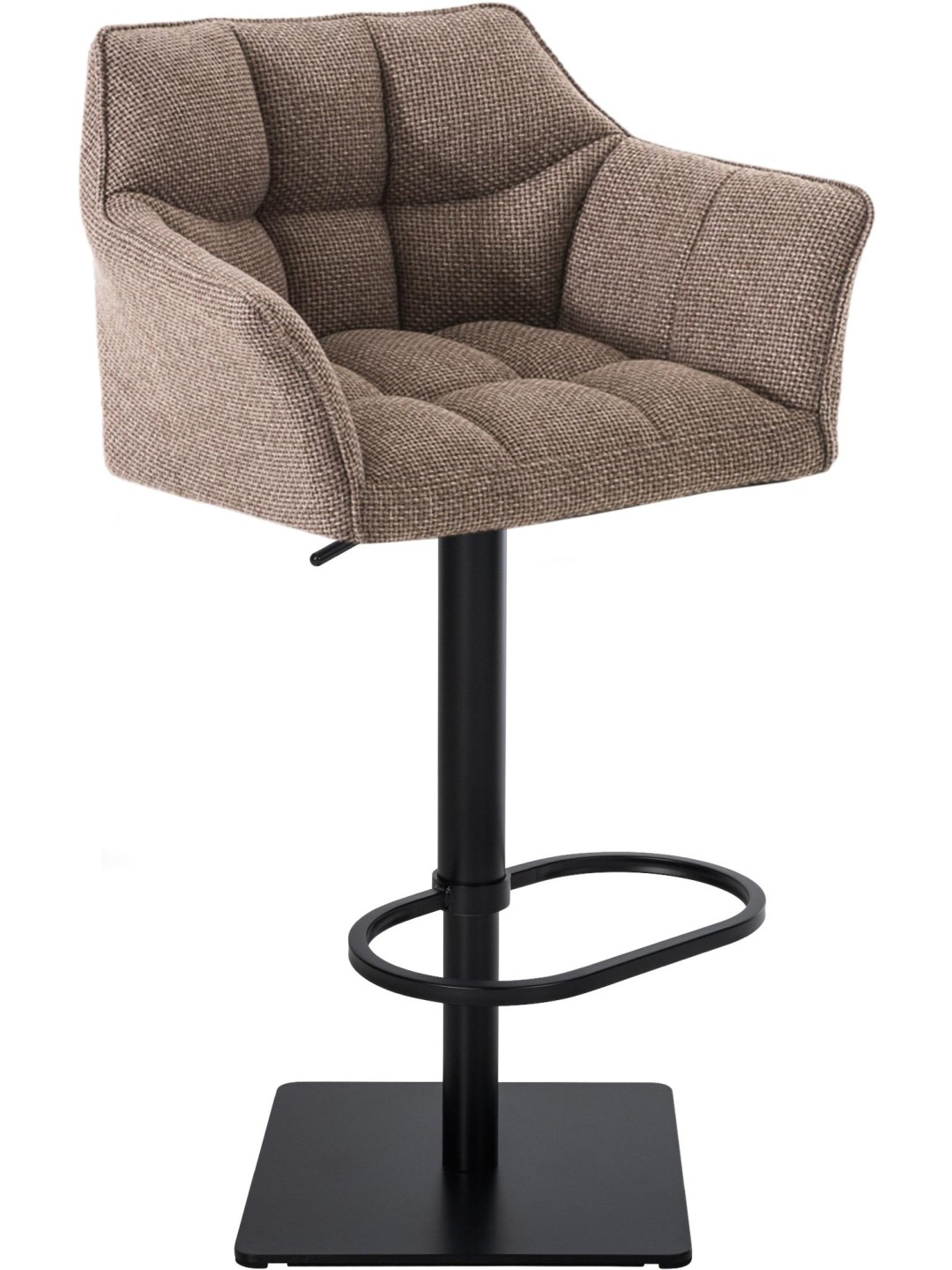 Tabouret de bar Damaso B tissu, terre brune