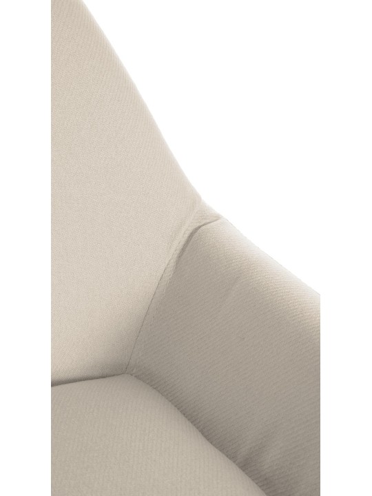 Tabouret de bar Braga Gold tissu, crème