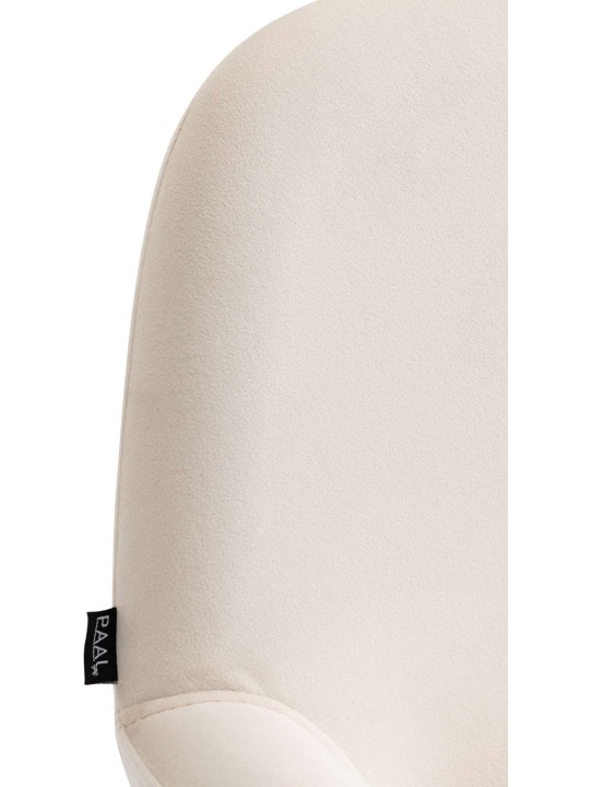 Tabouret de bar Braga velours, crème