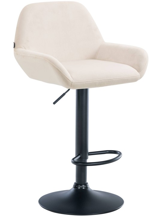 Tabouret de bar Braga velours, crème