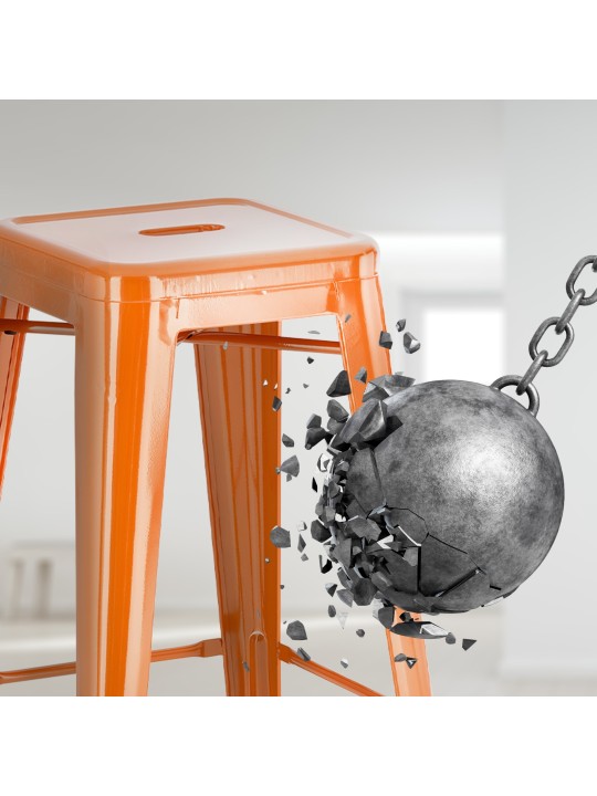 Lot de 2 tabourets de bar Joshua, orange Lot de 2 tabourets de bar Joshua, orange