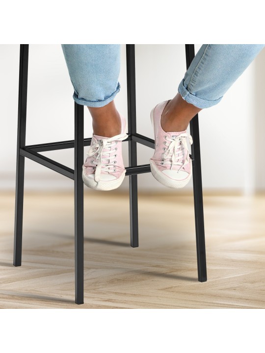 Tabouret de bar Montréal B80 tissu, bleu