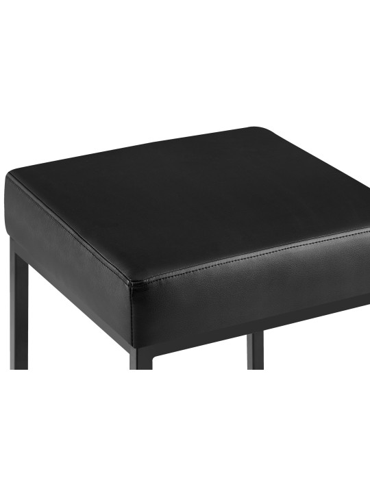 Lot de 2 tabourets de bar Montréal 80 simili cuir, noir