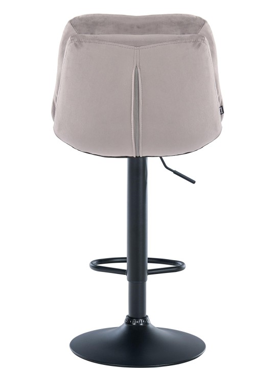 Tabouret de bar Laurel velours, gris
