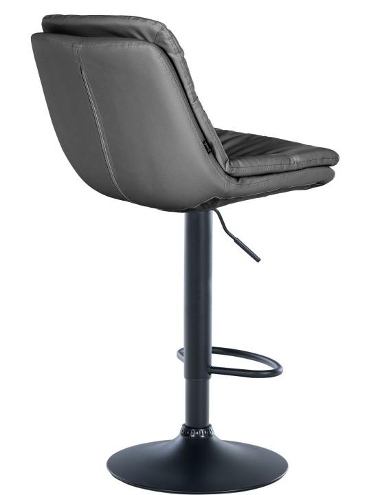 Tabouret de bar Laurel simili cuir, gris