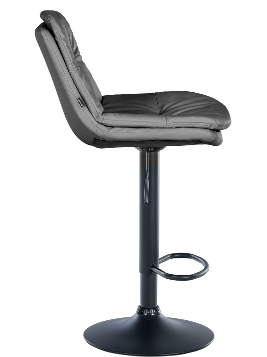Tabouret de bar Laurel simili cuir, gris
