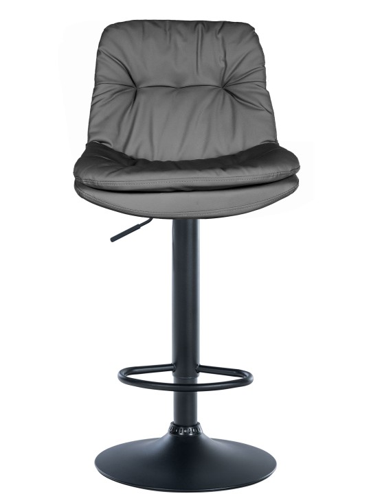 Tabouret de bar Laurel simili cuir, gris