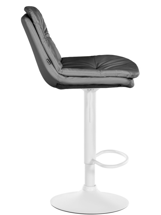 Tabouret de bar Laurel simili cuir, gris