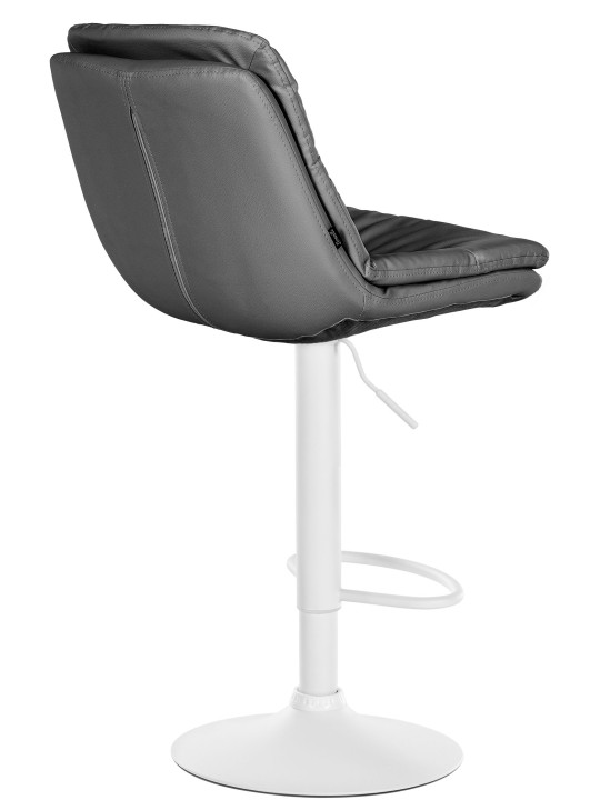 Tabouret de bar Laurel simili cuir, gris