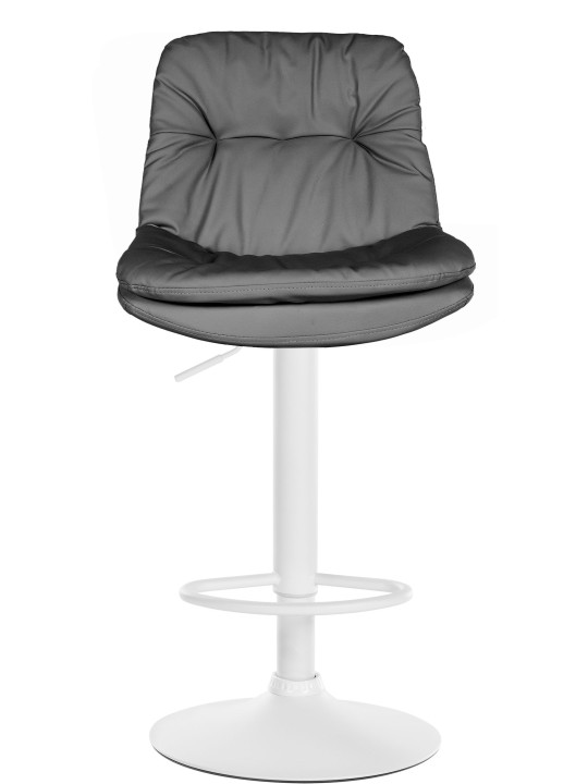 Tabouret de bar Laurel simili cuir, gris