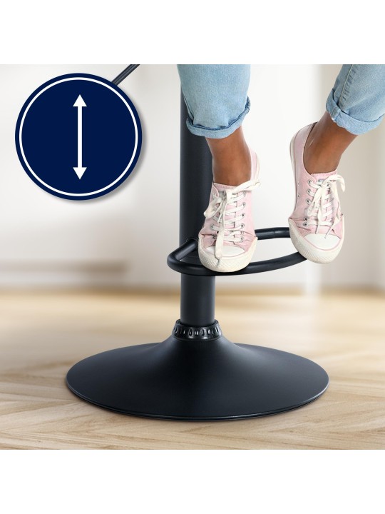 Tabouret de bar Laurel tissu, gris foncé