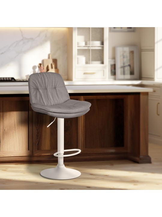 Tabouret de bar Laurel tissu, gris Tabouret de bar Laurel tissu, gris