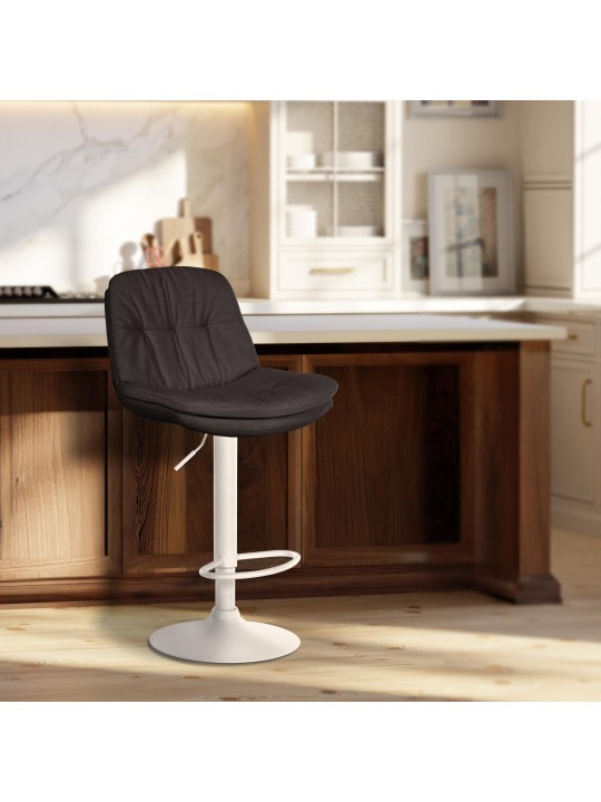 Tabouret de bar Laurel tissu, gris foncé