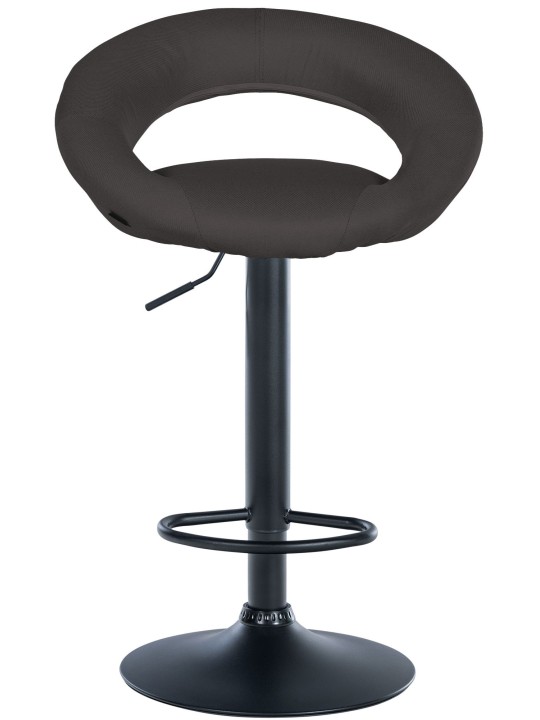 Tabouret de bar Olinda tissu noir, gris foncé Tabouret de bar Olinda tissu noir, gris foncé