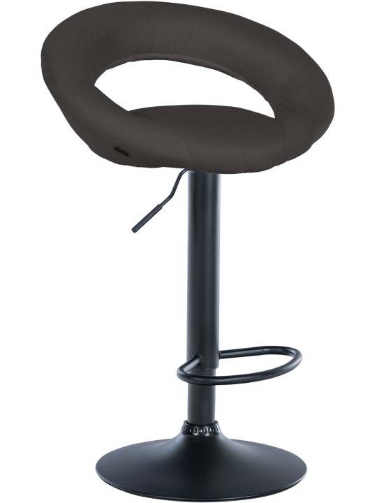 Tabouret de bar Olinda tissu noir, gris foncé Tabouret de bar Olinda tissu noir, gris foncé