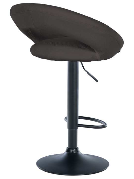 Lot de 2 tabourets de bar Olinda tissu noir, gris foncé Lot de 2 tabourets de bar Olinda tissu noir, gris foncé