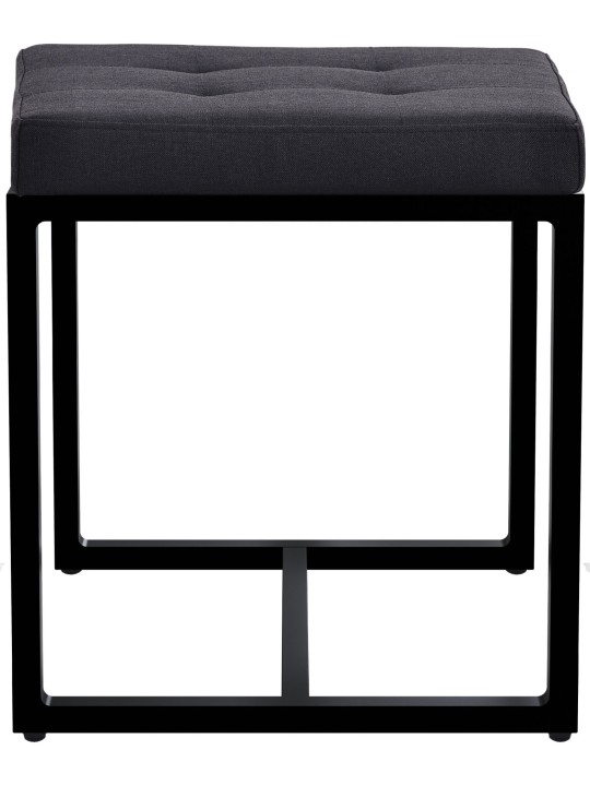 Tabouret Barci B tissu, noir