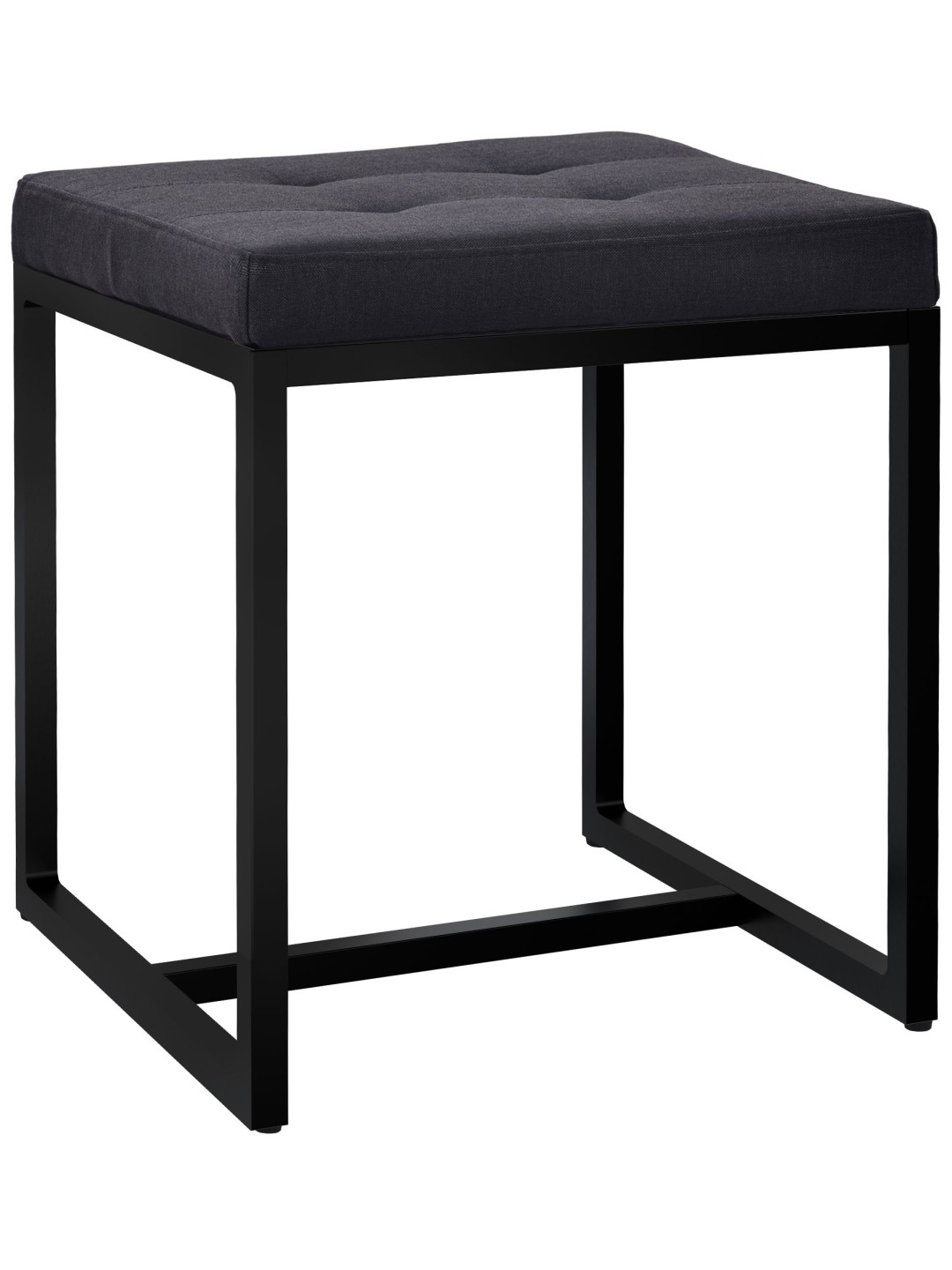 Tabouret Barci B tissu, noir