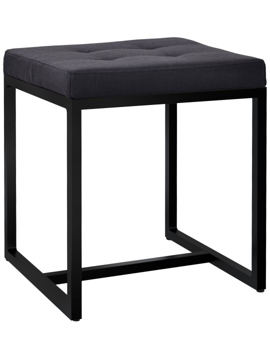 Tabouret Barci B tissu, noir