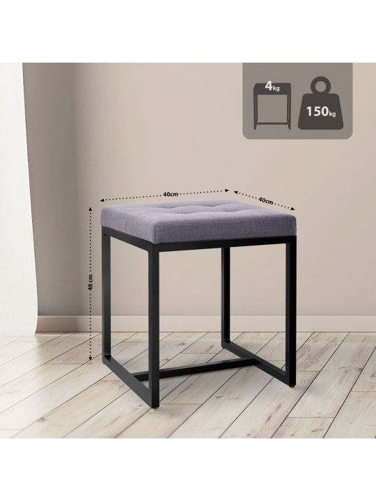 Tabouret Barci B tissu, gris foncé Tabouret Barci B tissu, gris foncé
