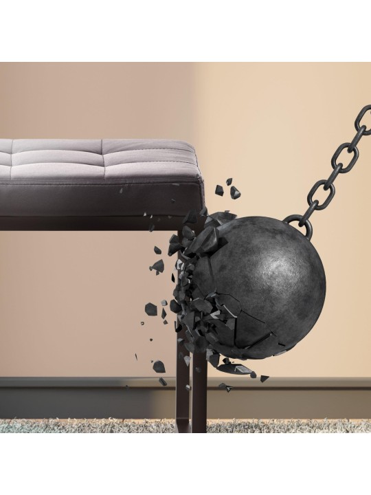 Tabouret Barci B similicuir, noir Tabouret Barci B similicuir, noir