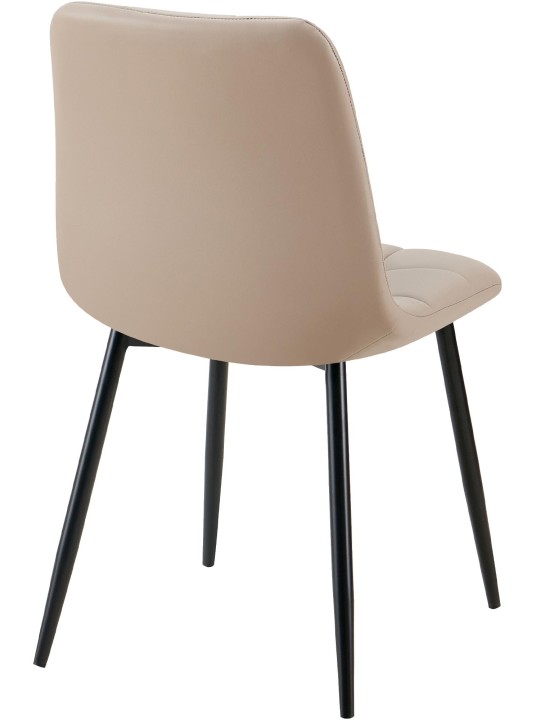 Chaise de salle à manger Antibes similicuir, taupe