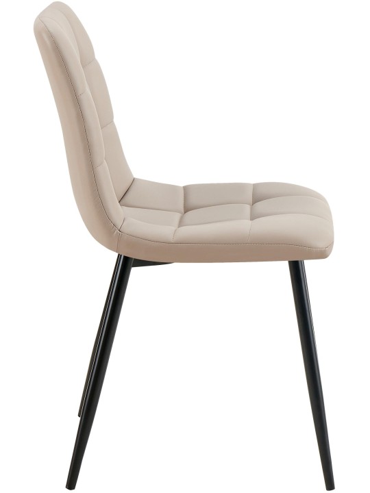Chaise de salle à manger Antibes similicuir, taupe