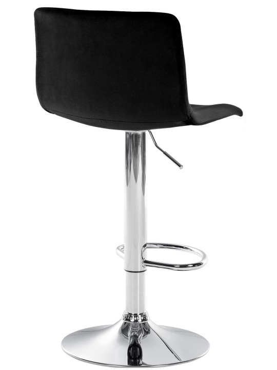 Tabouret de bar Hoover velours C, noir