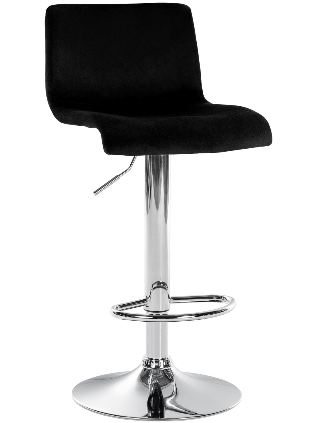 Tabouret de bar Hoover velours C, noir