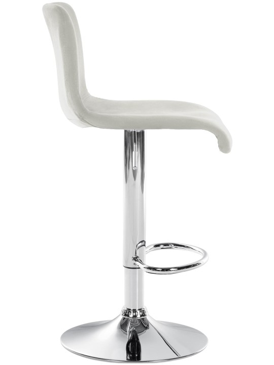 Tabouret de bar Hoover velours C, crème