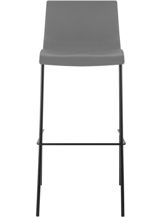 Tabouret de bar Hoover structure 4 pieds, gris