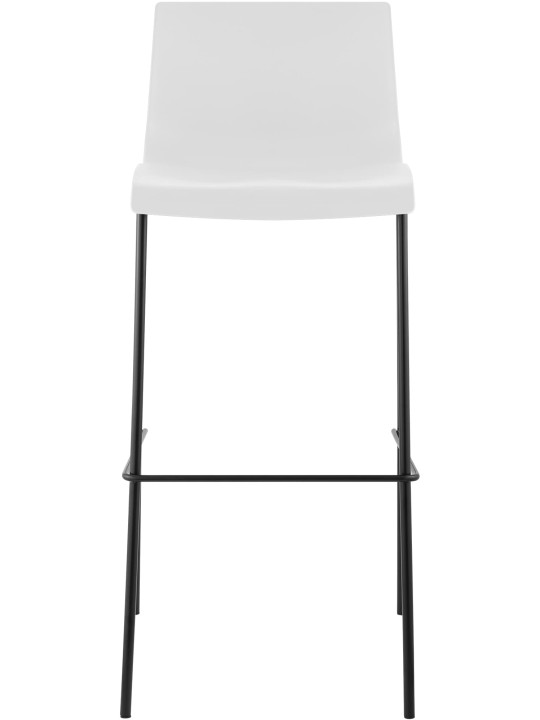 Lot de 2 tabourets de bar Hoover structure 4 pieds en plastique, blanc Lot de 2 tabourets de bar Hoover structure 4 pieds en plastique, blanc