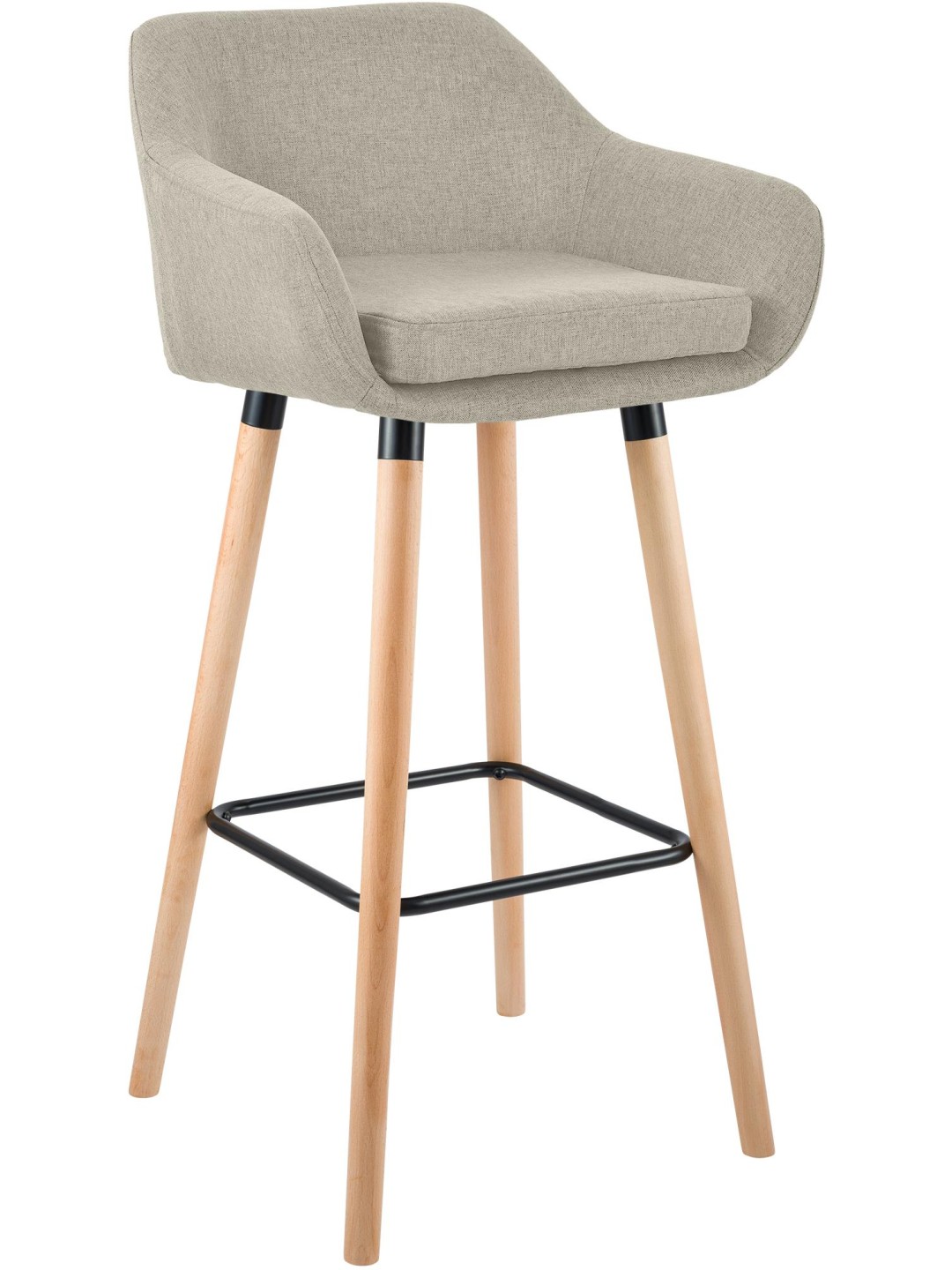 Tabouret de bar Grant tissu, crème